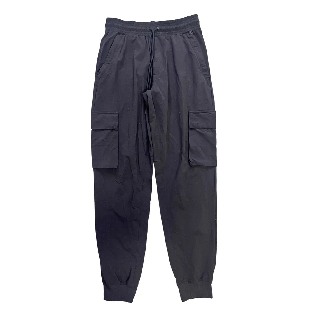 Alo Yoga It Girl Cargo Jogger Pants Black Size Small Woven Utility High Rise